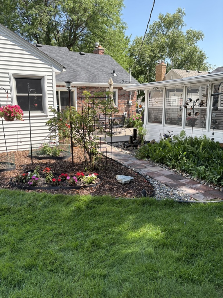 Picture of the garden area we recently installed.